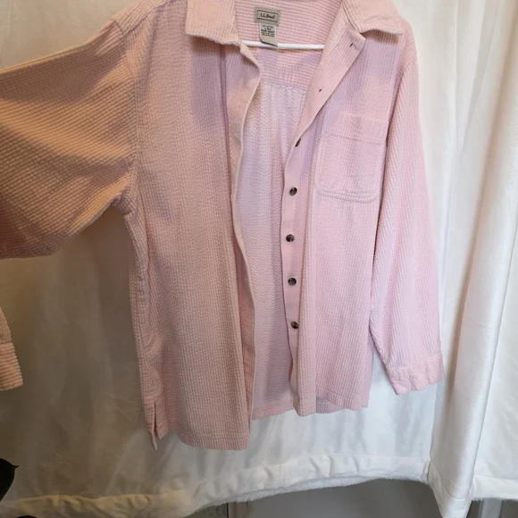 L.L. Bean Pink Corduroy Fabric - Picture 2 of 2